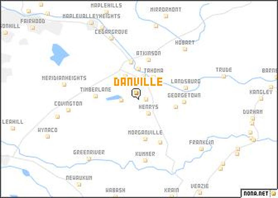 Danville (United States – Usa) Map – Nona, Danville, United States, Danville Pa, Danville Va