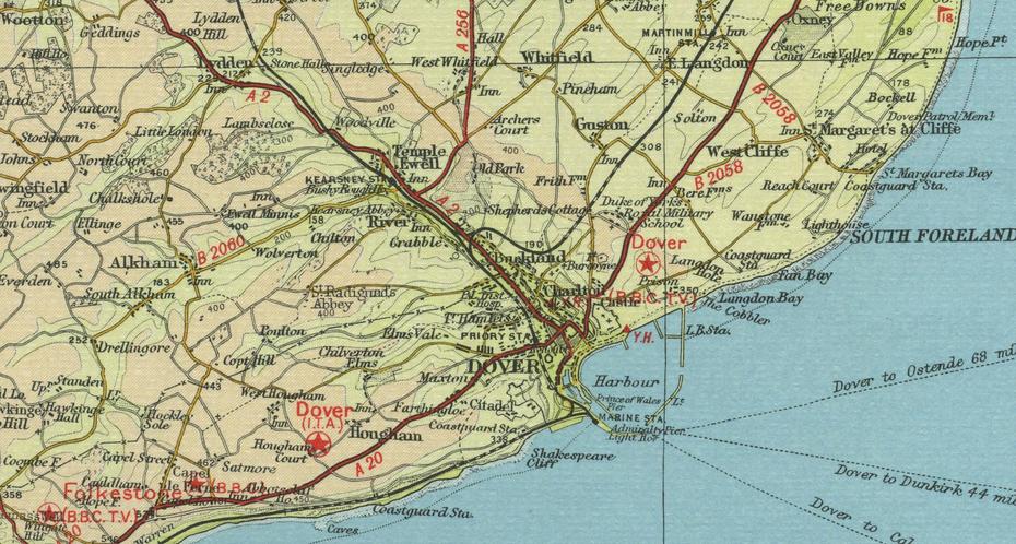 Dover Map, Dover, United Kingdom, Cromer England, Ludlow England