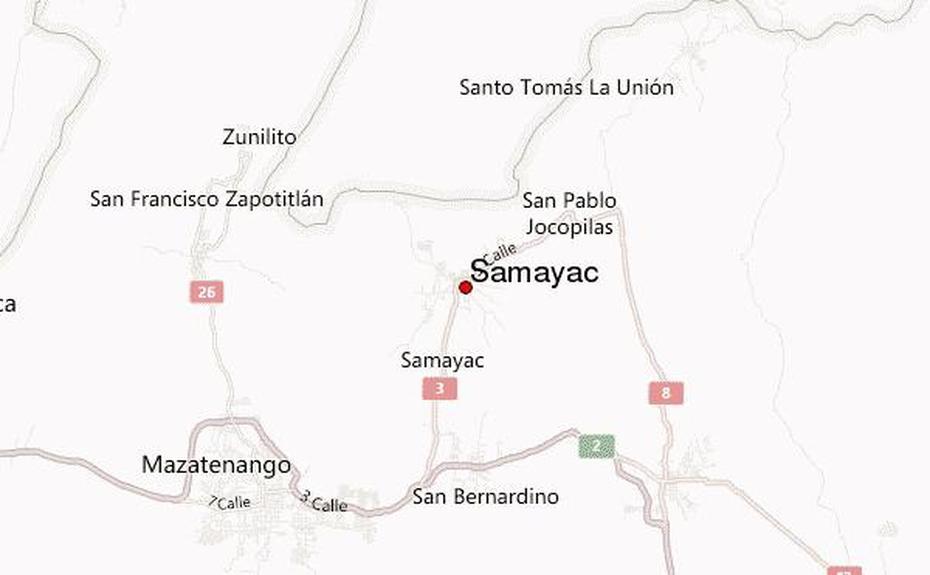 Guia Urbano De Samayac, Samayac, Guatemala, Chiquimula Guatemala, Huehuetenango Guatemala