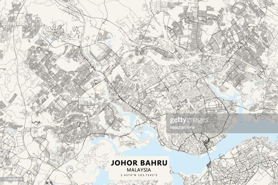 Johor Bahru Airport, Peta Daerah Johor Bahru, Getty Images, Johor Bahru, Malaysia