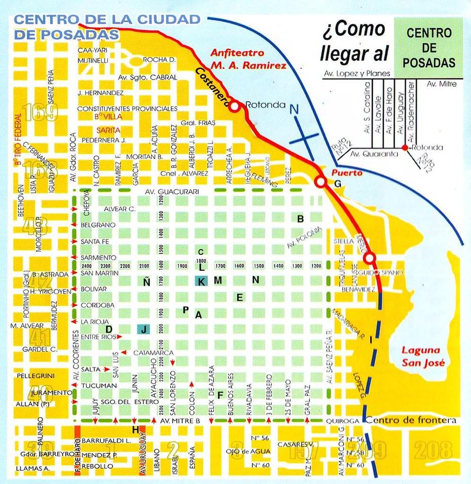 Mapa Del Centro De Posadas | El Misionero | Flickr, Garupá, Argentina, Sao Paulo  Island, Garupa  Logo