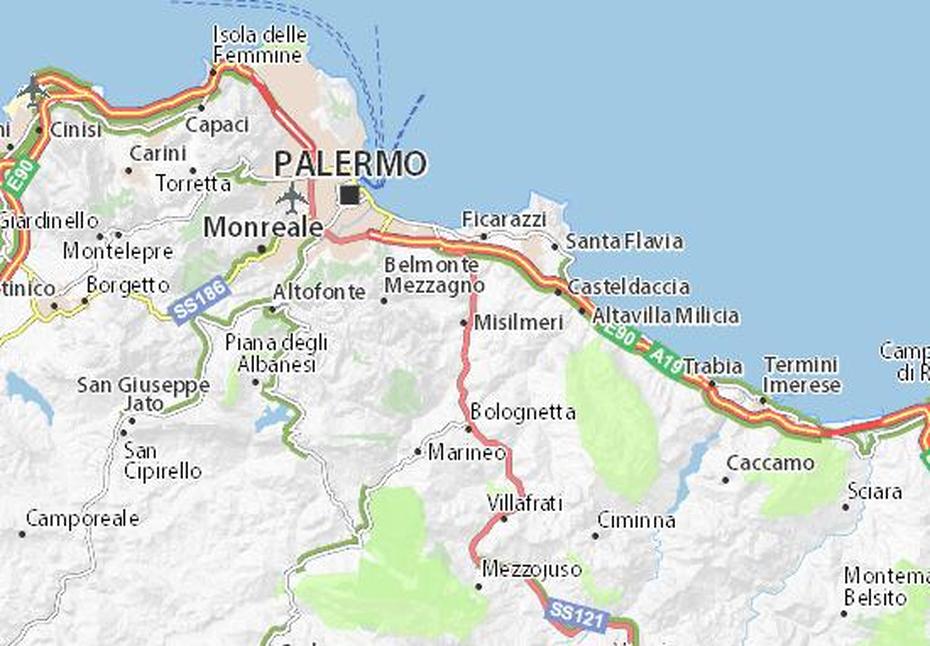 Mappa Michelin Misilmeri – Pinatina Di Misilmeri Viamichelin, Misilmeri, Italy, Sicilian  Tattoo, Alcamo  Cartina