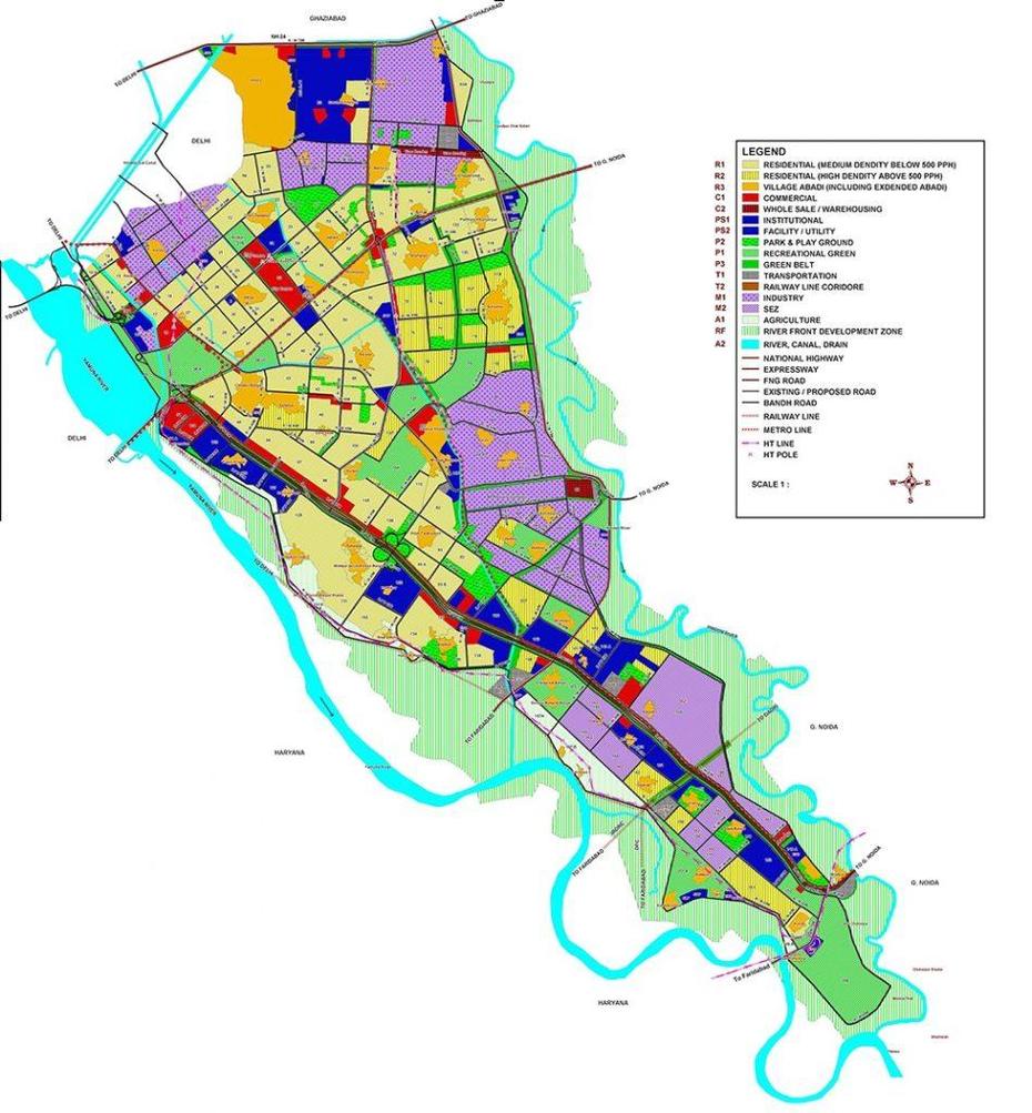 Noida City – Divisions | Map Of Noida | Noida Map, Noida, India, Noida City, Noida Delhi