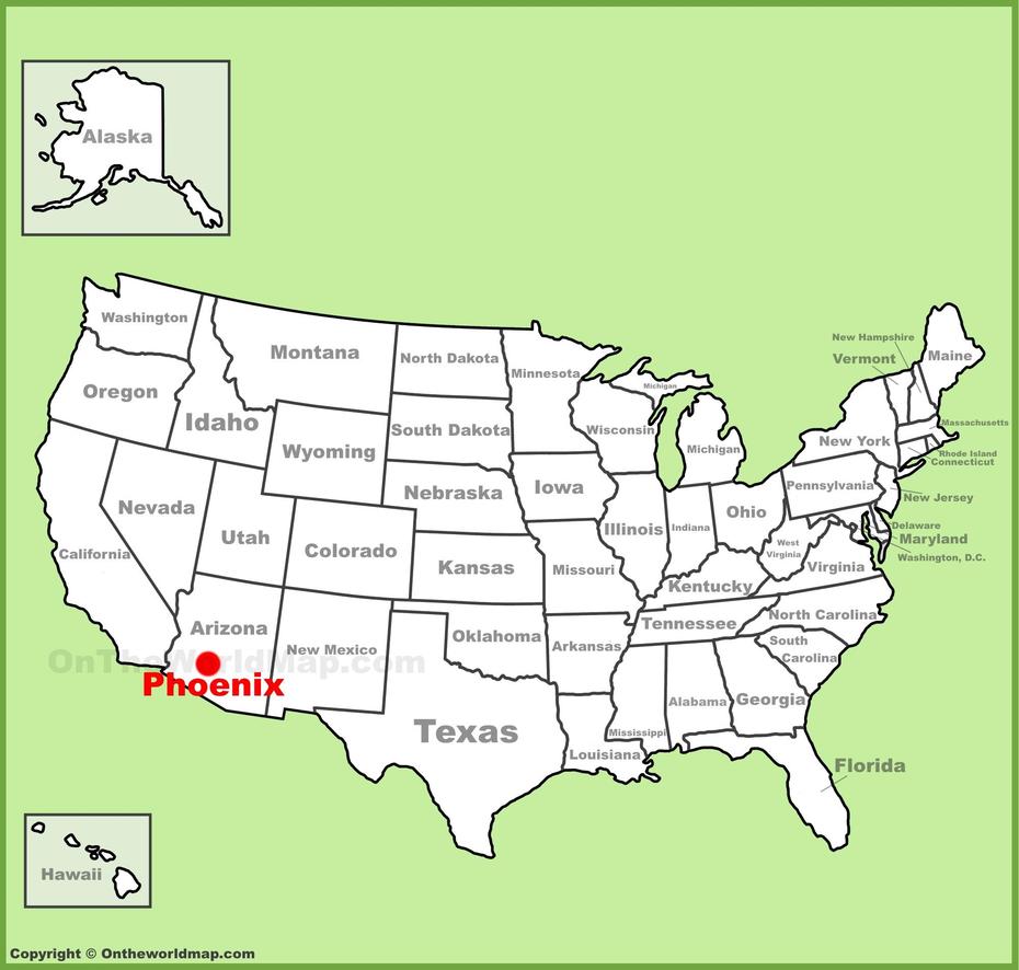 Phoenix Location On The U.S. Map, Phoenix, United States, Phoenix On, Phoenix Usa