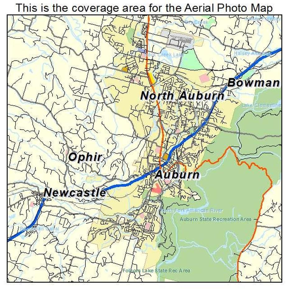 Aerial Photography Map Of Auburn, Ca California, Auburn, United States, Auburn, United States