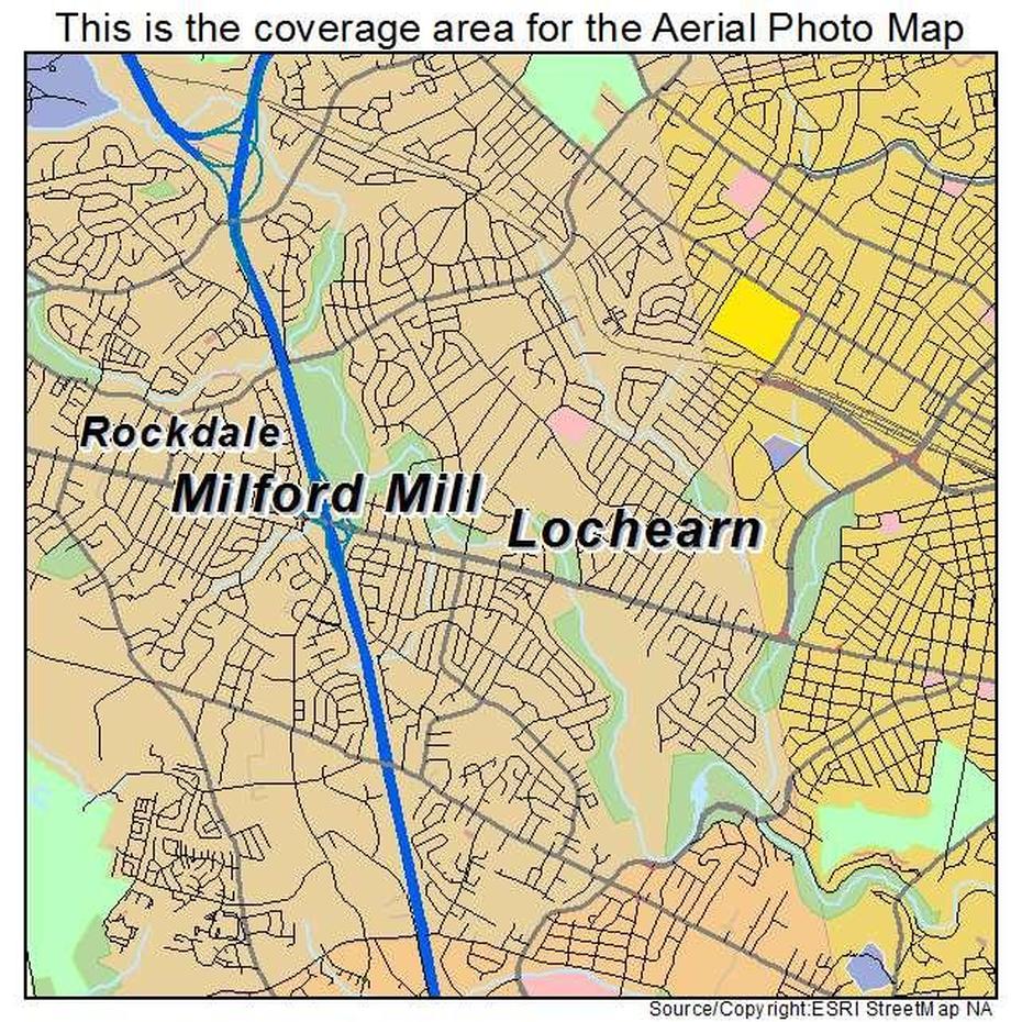 Aerial Photography Map Of Lochearn, Md Maryland, Lochearn, United States, Maryland Road, Camp Lochearn