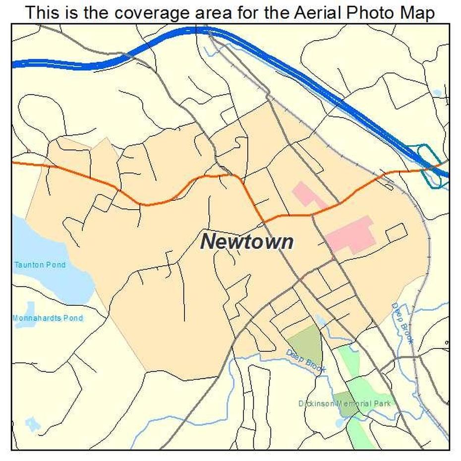 Aerial Photography Map Of Newtown, Ct Connecticut, Newtown, United States, United States  Kids, United States  And Cities