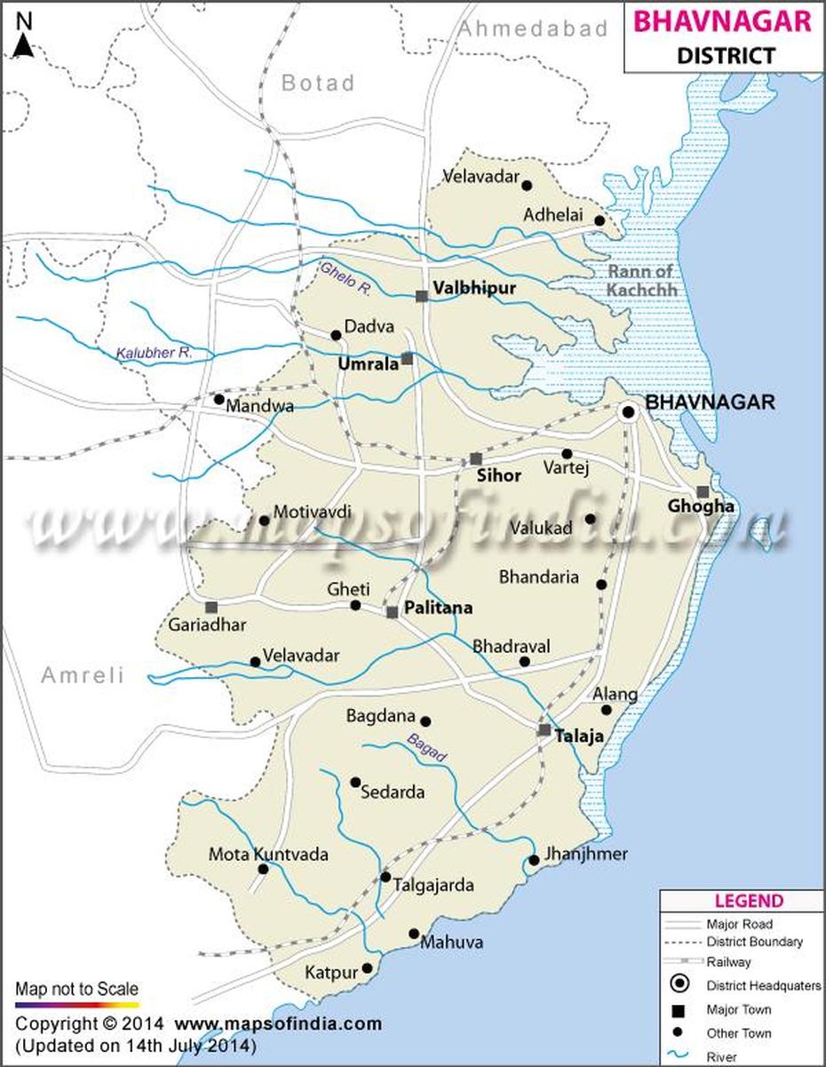 Bhavnagar District Map, Bhāvnagar, India, Palitana Jain  Temple, Bhavnagar News