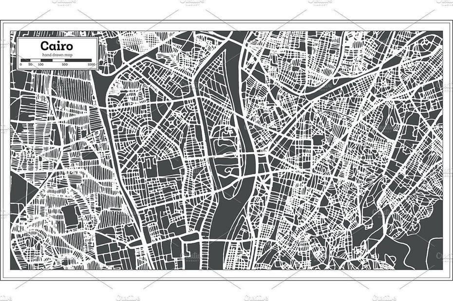 Cairo Egypt City Map In Retro Style. | City Map, Cairo Egypt, Cairo, Cairo, Egypt, Capital Of Egypt, Egypt Capital