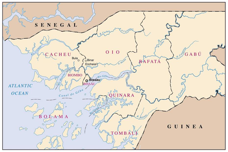 Detailed Administrative Map Of Guinea-Bissau | Vidiani | Maps Of …, Bissau, Guinea-Bissau, Guinea-Bissau Capital City, Guinea-Bissau Men