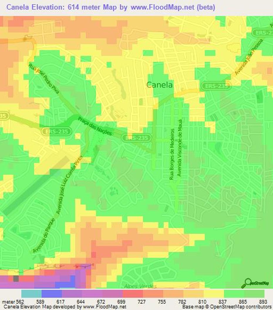 Elevation Of Canela,Brazil Elevation Map, Topography, Contour, Canela, Brazil, Gramado Brazil, Rio Grande Do  Sul Brasil