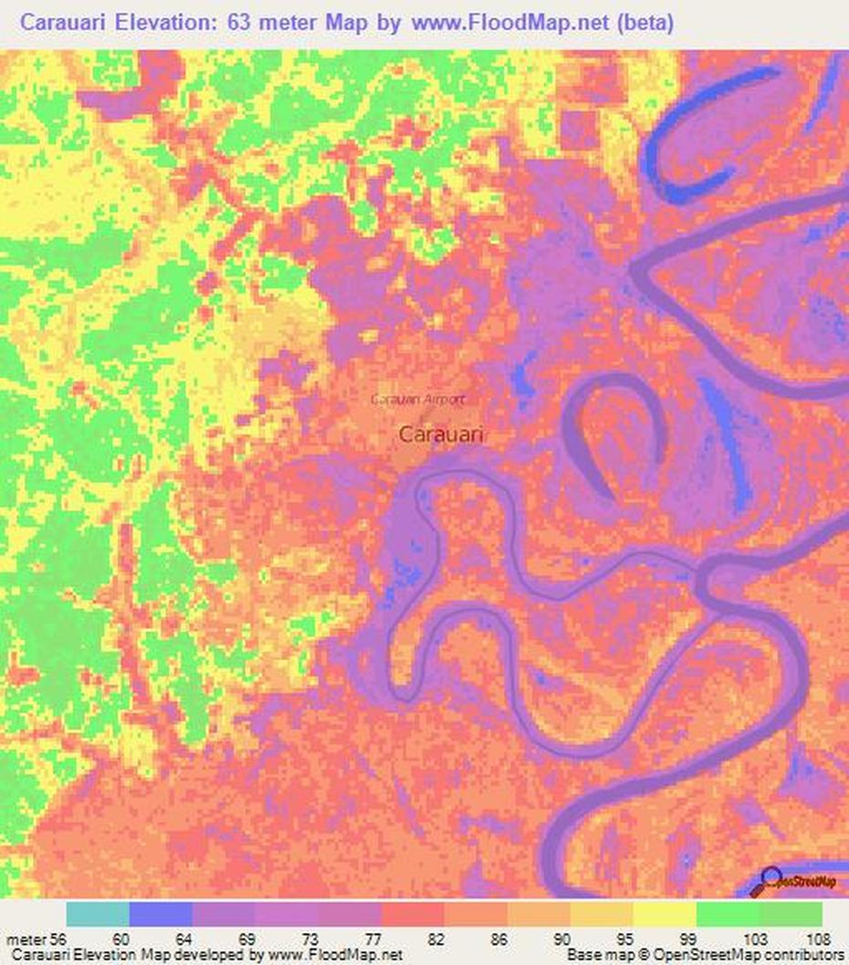 Elevation Of Carauari,Brazil Elevation Map, Topography, Contour, Carauari, Brazil, Brazil Cities, Detailed  Of Brazil