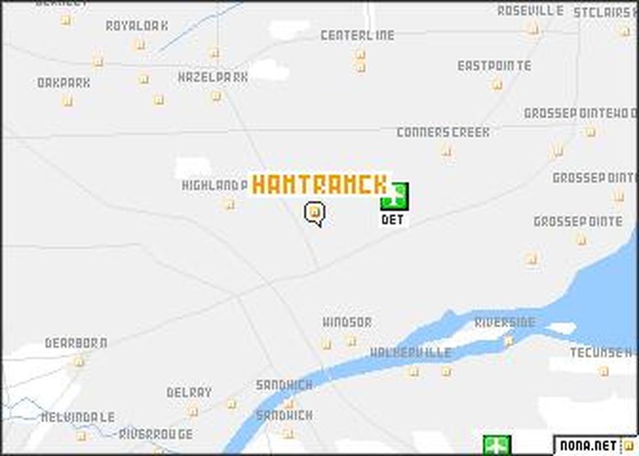 Hamtramck (United States – Usa) Map – Nona, Hamtramck, United States, Hamtramck Mi, Waterford