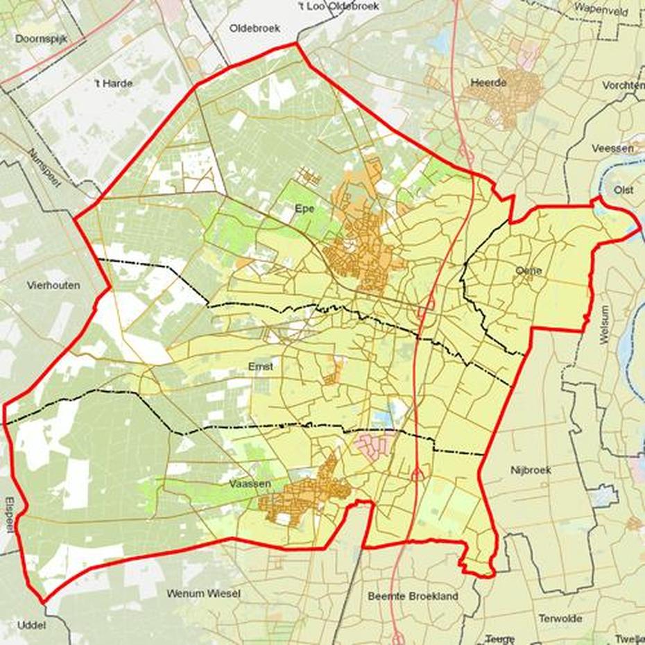 Kaart Van Epe En Omgeving, Vaassen  Kaart, Vaassen Actief, Epe, Netherlands