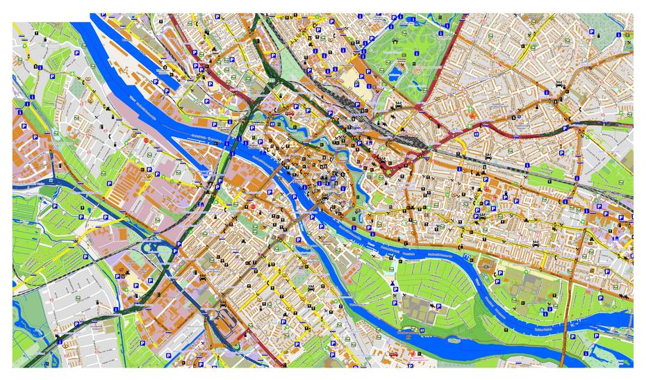 Large Map Of Bremen City With Other Marks | Bremen | Germany | Europe …, Bremen, Germany, Saarland Germany, Bremen Germany History