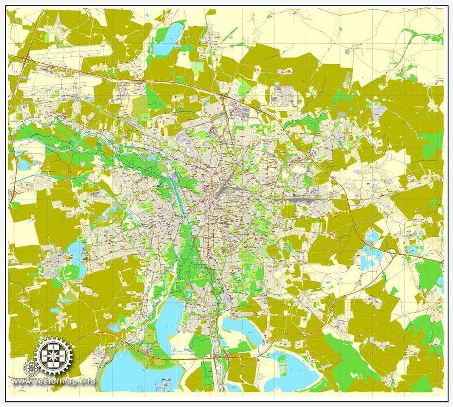 Leipzig, Germany, Printable Vector Street City Plan Map, Full Editable …, Leipzig, Germany, Dresden Germany, Leipzig Battle