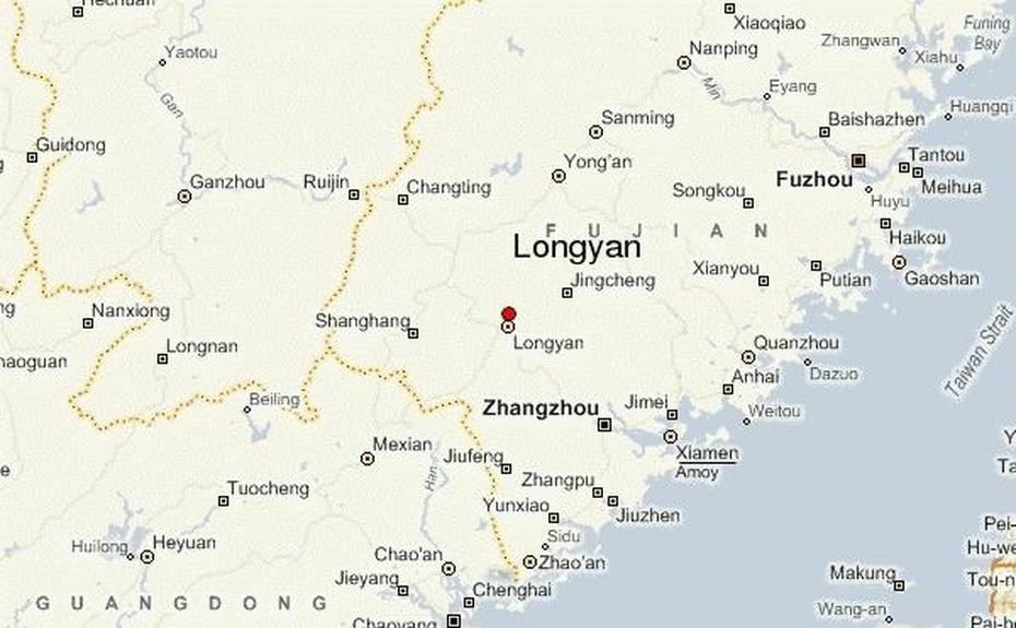 Longyan Location Guide, Longdian, China, China  With Flag, Of China With Cities
