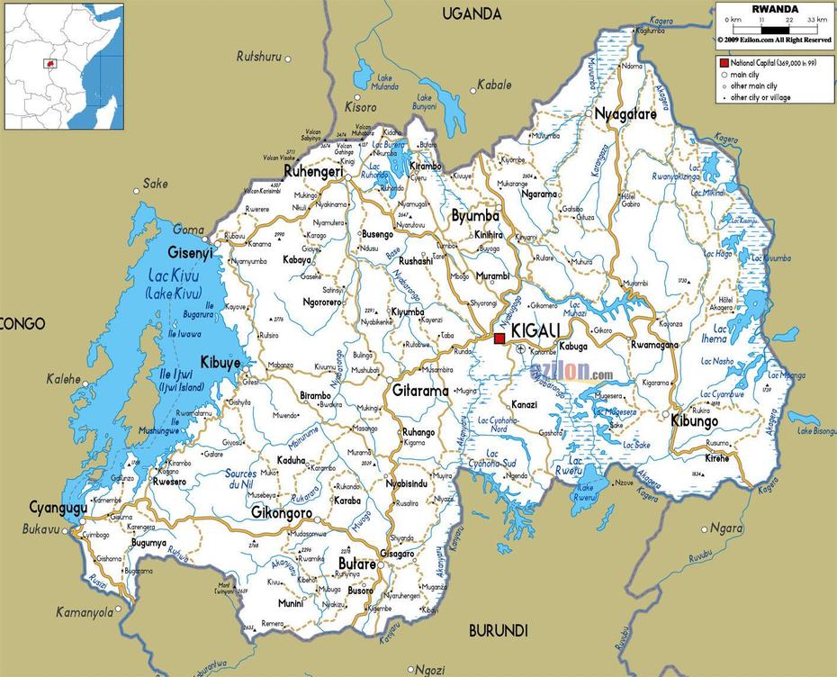 Map Of Rwanda, Rubengera, Rwanda, Physical  Of Rwanda, Gisenyi Rwanda