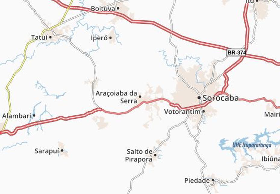 Michelin Aracoiaba Da Serra Map – Viamichelin, Araçoiaba Da Serra, Brazil, Serra Do Mar State Park, Sao Joaquim National  Park