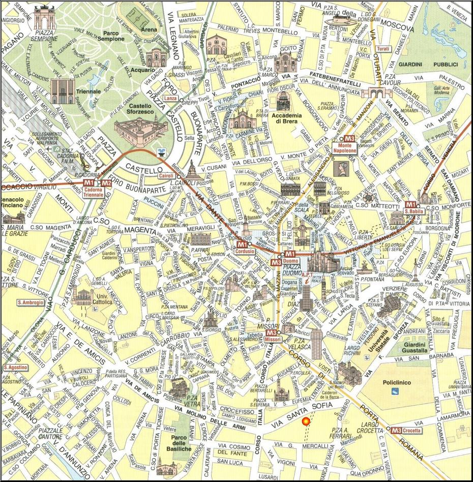 Milan Map – Detailed City And Metro Maps Of Milan For Download …, Milan, Italy, Of Milan Area Italy, Central Milan