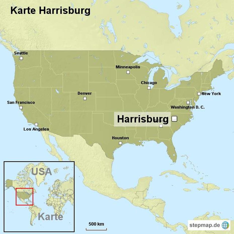 New Orleans On Us, Harrisburg Illinois, Landkarte, Harrisburg, United States