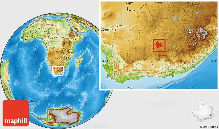 Physical Location Map Of De Aar, De Aar, South Africa, Train Station South Africa, Northern Cape South Africa