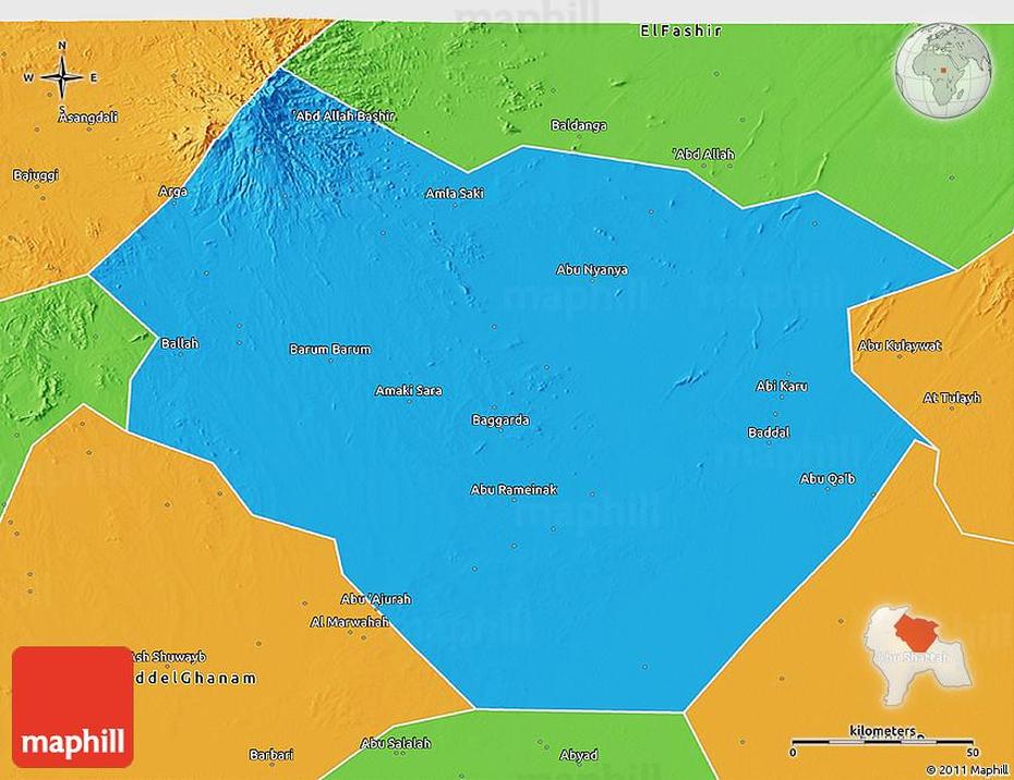 Political 3D Map Of Nyala, Nyala, Sudan, Nyala Images, Nyala City