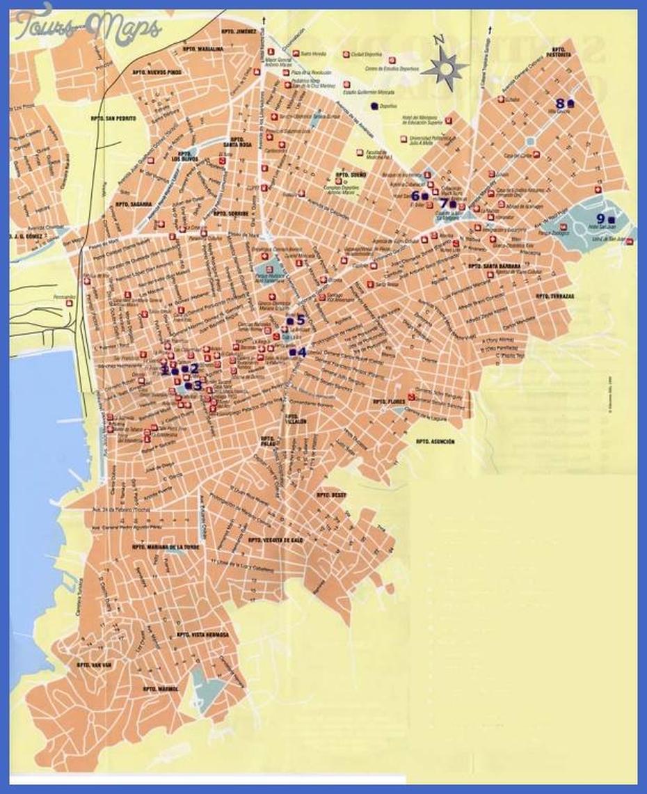 Santiago Map – Toursmaps, Santiago, Dominican Republic, Dominicana, Dominican Republic Physical