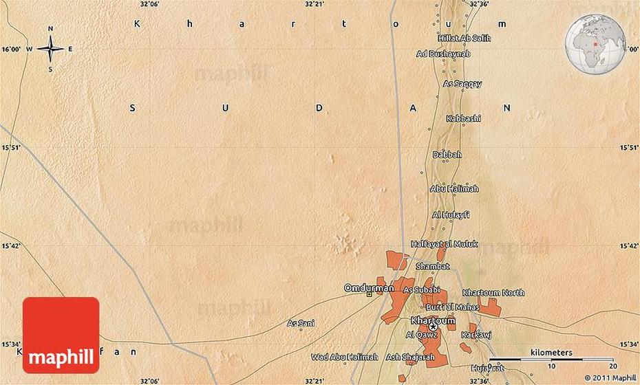 Satellite Map Of Omdurman, Omdurman, Sudan, Anshan China, Egypt And Sudan