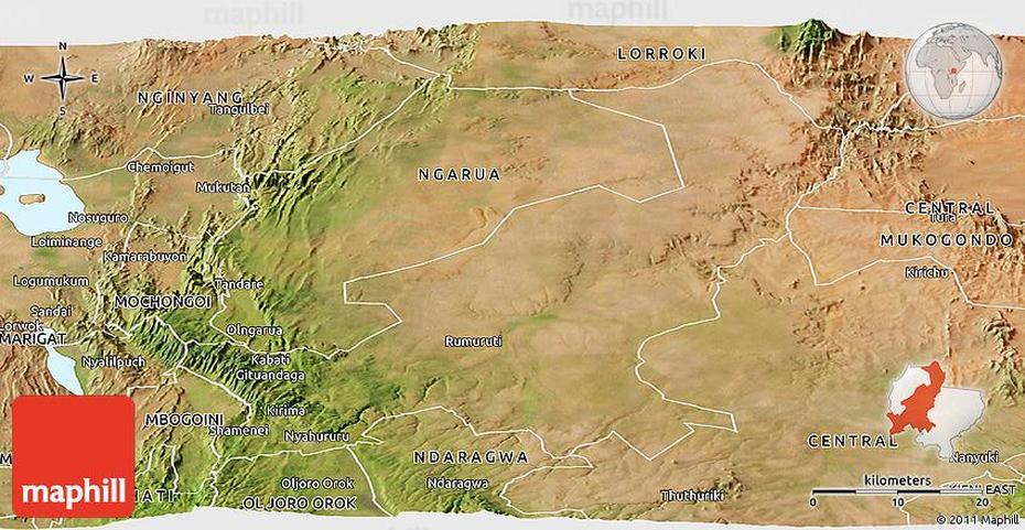 Satellite Panoramic Map Of Rumuruti, Rumuruti, Kenya, Maralal Kenya, Cedar Mall  Nanyuki