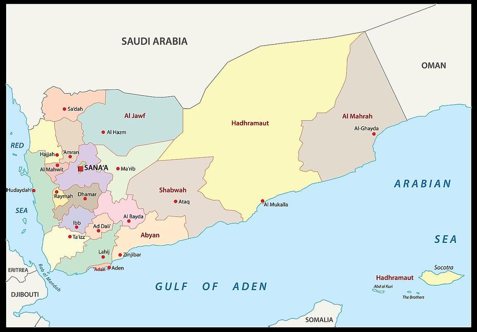 Saudi Yemen War, Yemen Capital City, Atlas Del, Al Ḩudaydah, Yemen