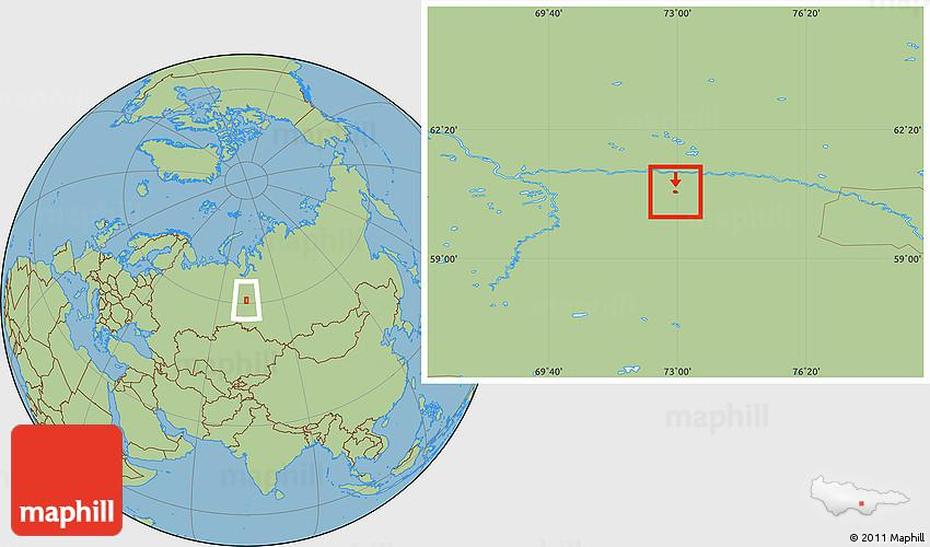 Savanna Style Location Map Of Pyt-Yakh, Pyt’-Yakh, Russia, Russia  Countries, Russia States