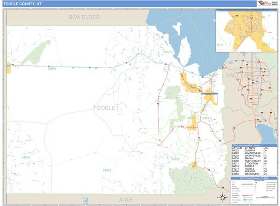 Tooele County, Utah Zip Code Wall Map | Maps, Tooele, United States, West Jordan Utah, Kaysville Utah