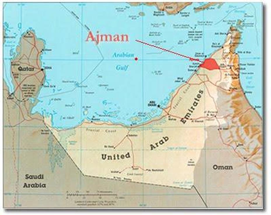 Ajman Map, ‘Ajmān, United Arab Emirates, Ajman  Museum, Dubai United Arab Emirates