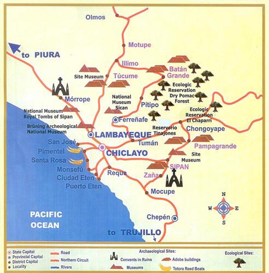 Chiclayo Map 2 | Map Showing The Major Archaeological Sites … | Flickr, Chiclayo, Peru, Northern Peru, Nazca Peru