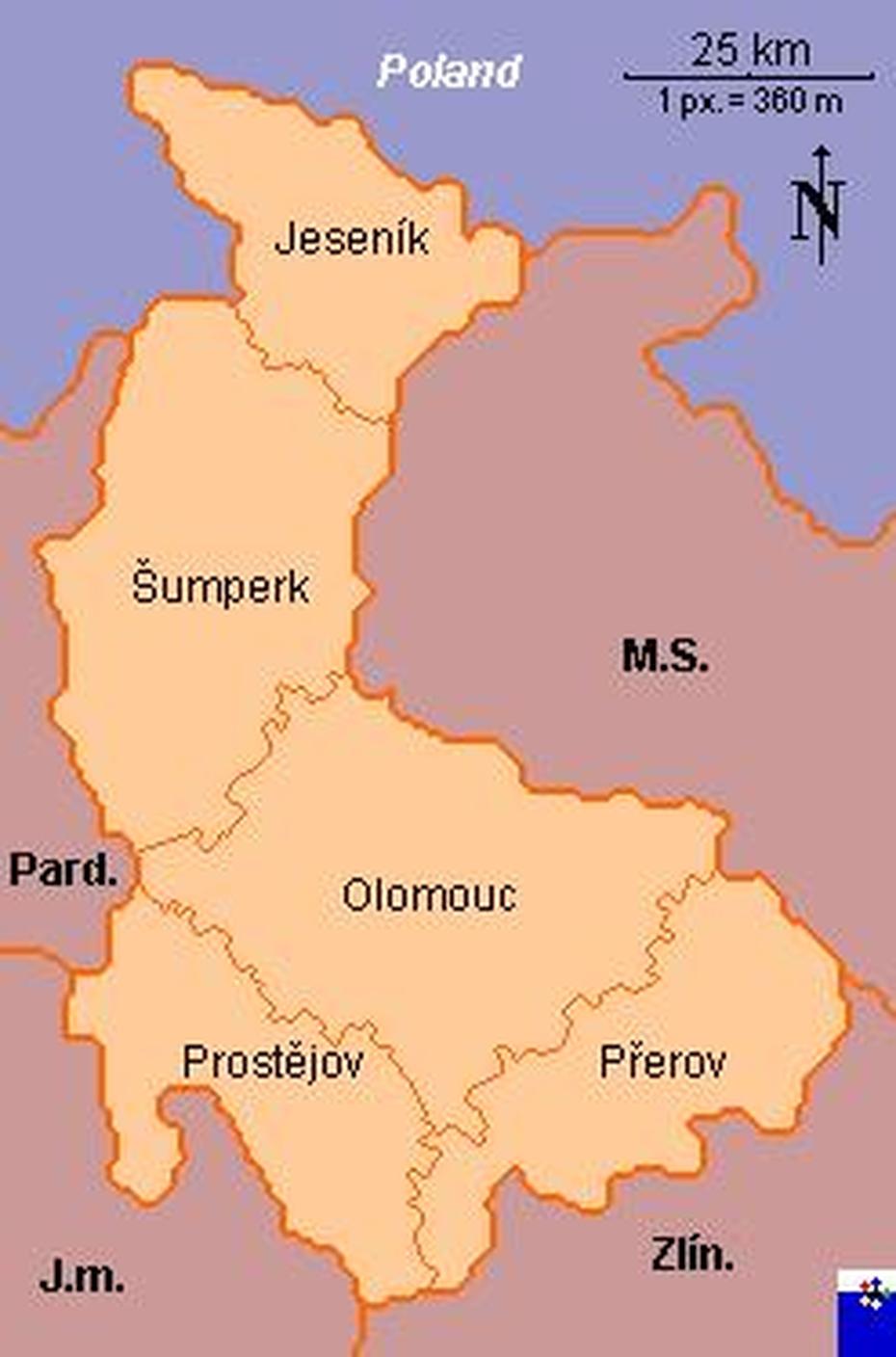 Clickable Map Of Olomoucky Kraj (Czechia), Olomouc, Czechia, Olomouc, Czechia