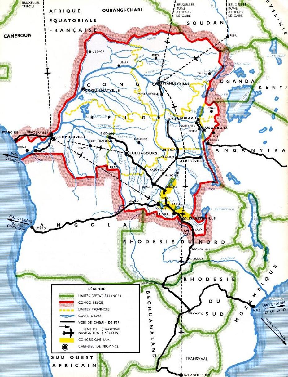 Congo Railway Map, Lubumbashi, Congo (Kinshasa), Democratic Republic Of Congo, Congo Hotel