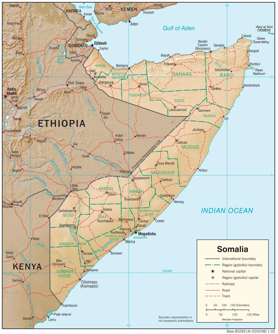 Emirates, Uae  Outline, Somalia, Uar Esgudud, Somalia