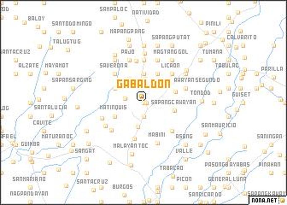 Gabaldon (Philippines) Map – Nona, Gabaldon, Philippines, Gabaldon Falls, Dupinga River Gabaldon