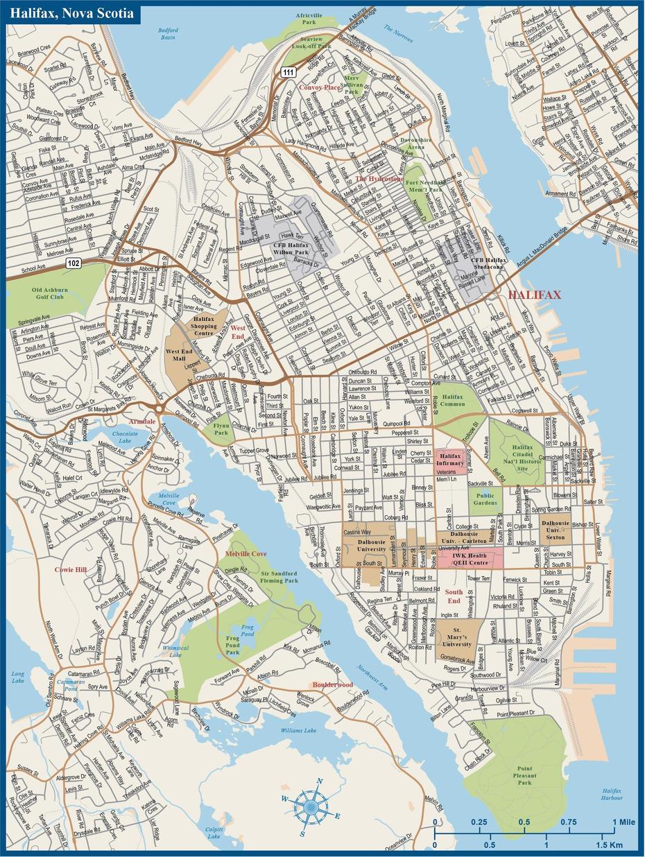 Halifax Downtown Map| Digital Vector |Creative Force, Halifax, Canada, Halifax Ns, Port Of Halifax