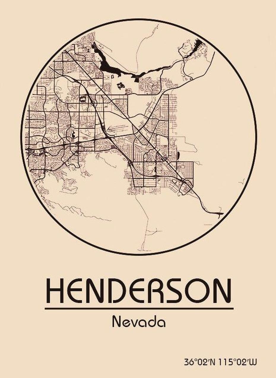 Karte / Map ~ Henderson, Nevada – Vereinigte Staaten Von Amerika …, Henderson, United States, Henderson Nevada, Usa  United States