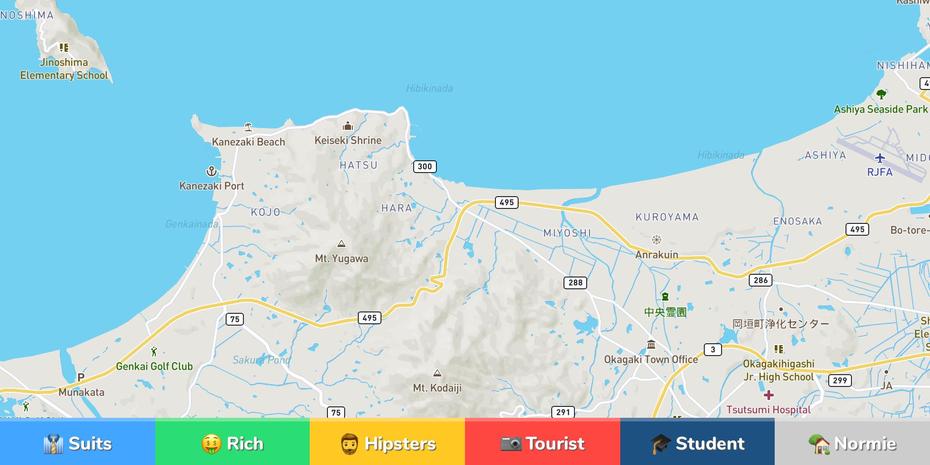 Kitakyushu Neighborhood Map, Kitakyūshū, Japan, Minamata Japan, Yokohama Japan