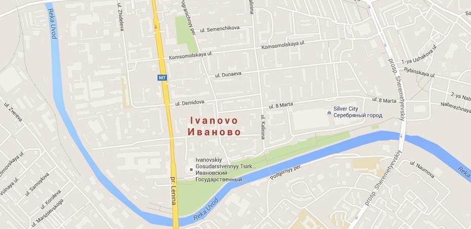 Map Of Ivanovo, Ivanovo, Russia, Vologda Russia, Oblasts In Russia