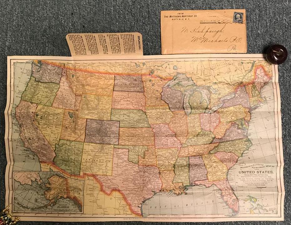 The Matthews-Northrup Up-To-Date Map Of The United States. Annotated …, Matthews, United States, United States  50 States, United States  Puzzle