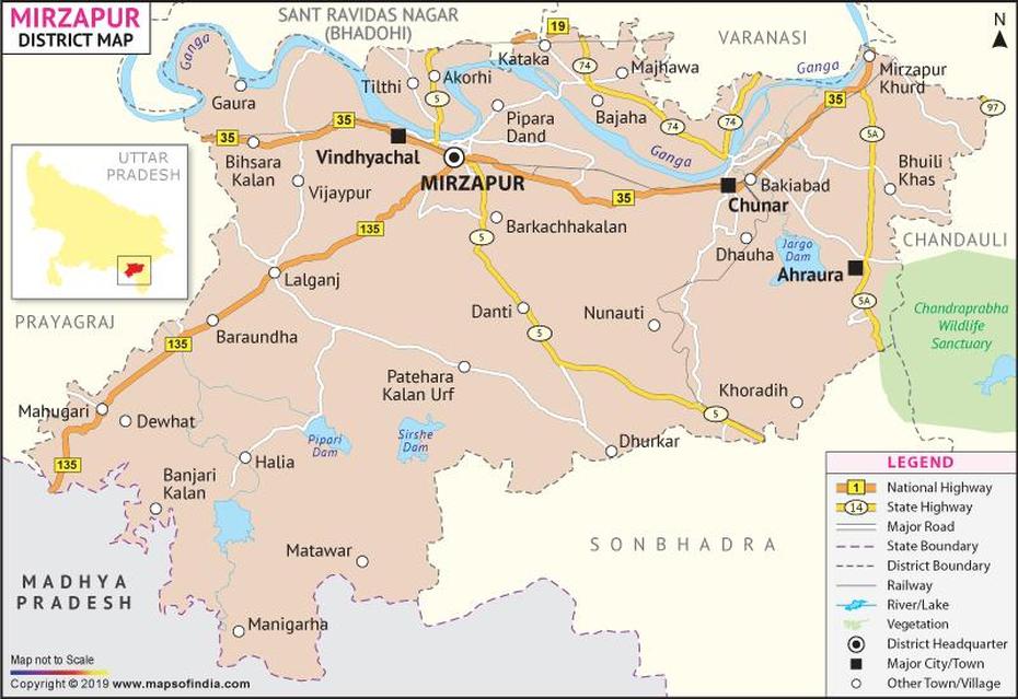 Mirzapur District Map, Mirzāpur, India, Mirzapur City, Mirzapur Up
