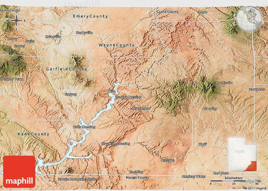 Satellite 3D Map Of San Juan County, San Juan, United States, San Juan Islands On, Old San Juan Tourist