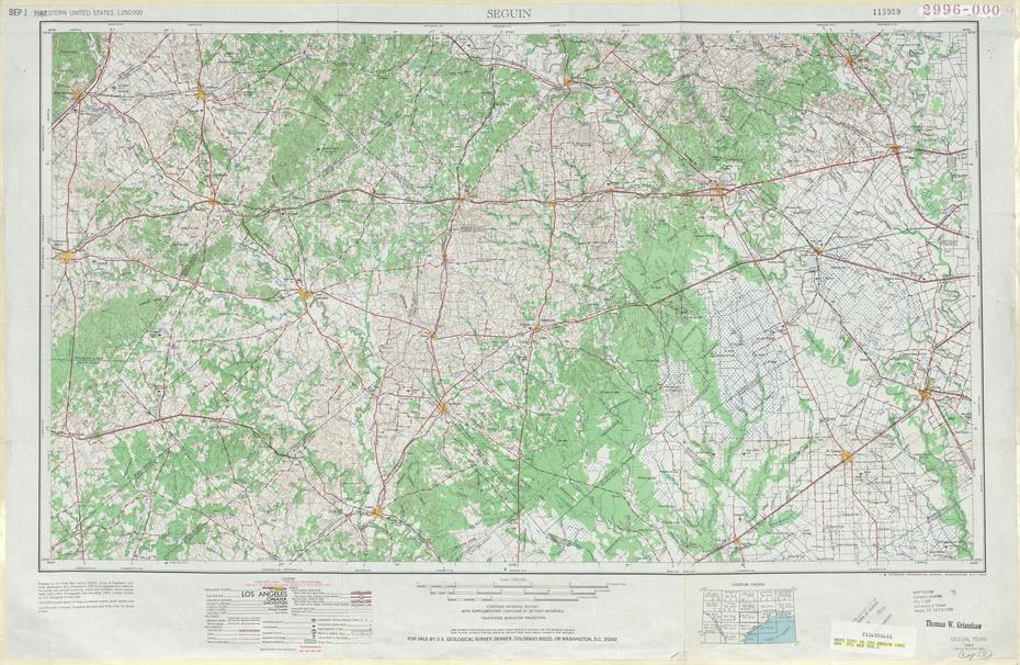 Seguin Topographic Map Sheet, United States 1965 – Full Size, Seguin, United States, Seguin Tx, Seguin Texas