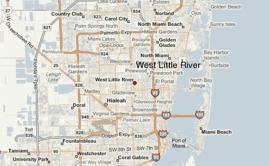 States And Rivers, Of United States Labeled, Location Guide, West Little River, United States