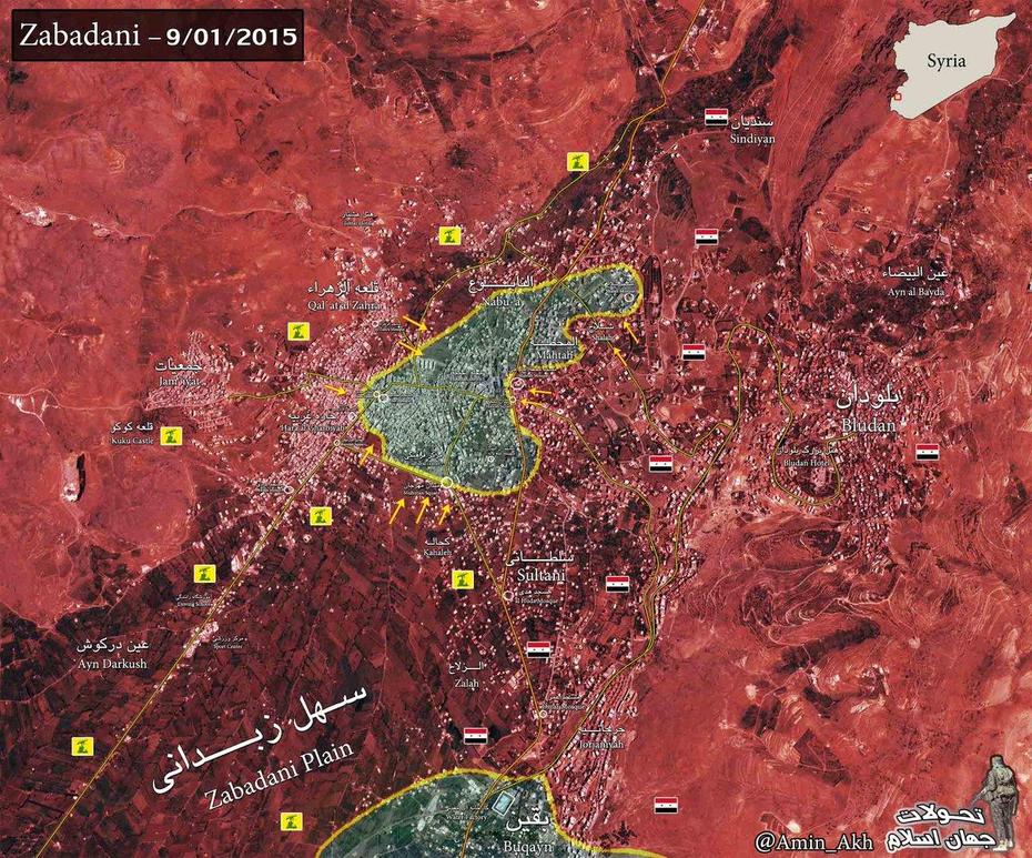 #Syria, Zabadani Updated Map | Yalla Souriya, Az Zabadānī, Syria, Syria  Detailed, Syria Control