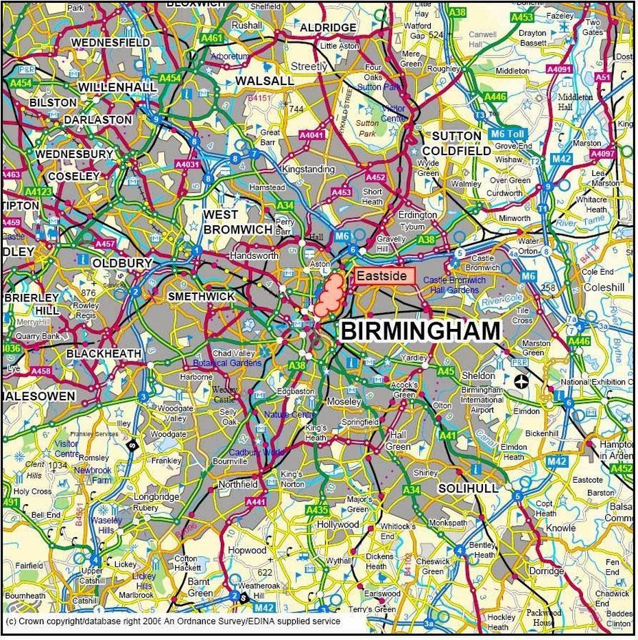 United Kingdom Satellite, Birmingham  Printable, City , Birmingham, United Kingdom